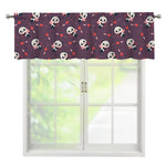 Cute Panda Cupid Valentine Pattern Print Window Valance
