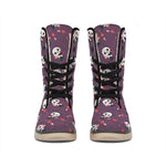 Cute Panda Cupid Valentine Pattern Print Winter Boots