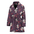 Cute Panda Cupid Valentine Pattern Print Women's Bathrobe