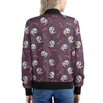 Cute Panda Cupid Valentine Pattern Print Women's Bomber Jacket