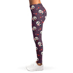 Cute Panda Cupid Valentine Pattern Print Women's Leggings