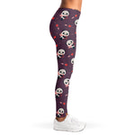 Cute Panda Cupid Valentine Pattern Print Women's Leggings