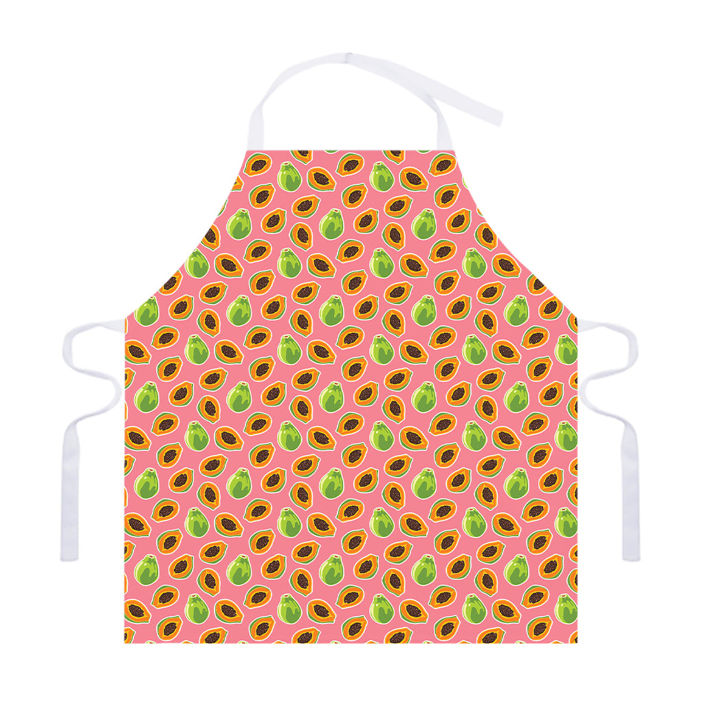 Cute Papaya Pattern Print Adjustable Apron