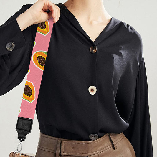 Cute Papaya Pattern Print Bag Strap