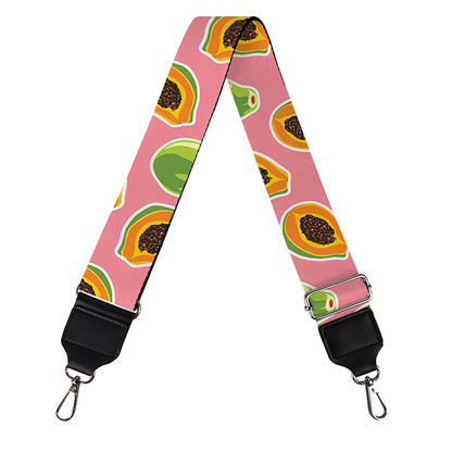 Cute Papaya Pattern Print Bag Strap
