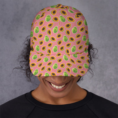 Cute Papaya Pattern Print Baseball Cap