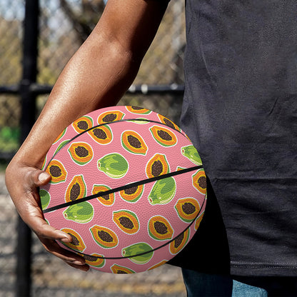 Cute Papaya Pattern Print Basketball