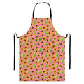 Cute Papaya Pattern Print Bib Apron With Pocket