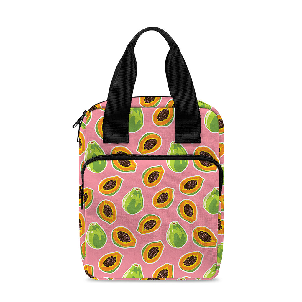 Cute Papaya Pattern Print Bible Tote Bag
