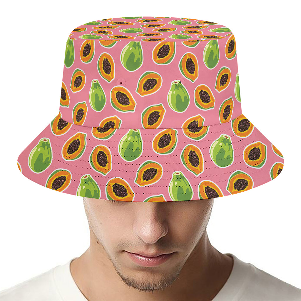 Cute Papaya Pattern Print Bucket Hat