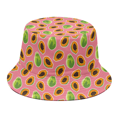 Cute Papaya Pattern Print Bucket Hat