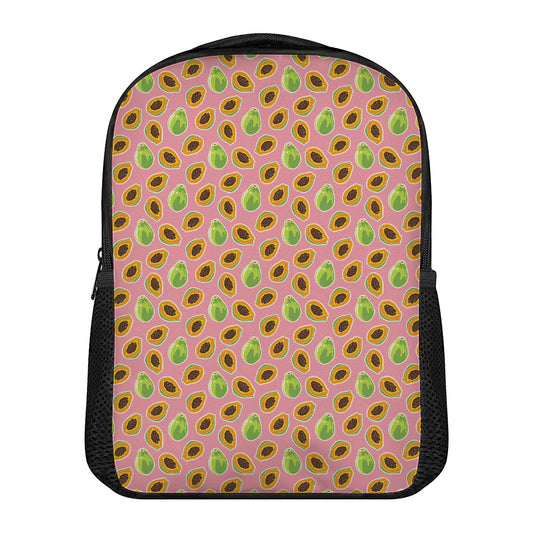 Cute Papaya Pattern Print Casual Backpack
