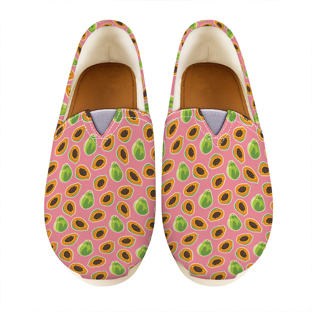 Cute Papaya Pattern Print Casual Shoes