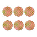 Cute Papaya Pattern Print Coaster Set