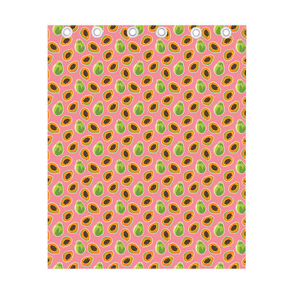 Cute Papaya Pattern Print Curtain