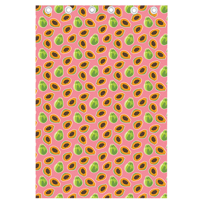 Cute Papaya Pattern Print Curtain