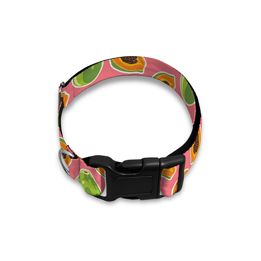 Cute Papaya Pattern Print Dog Collar