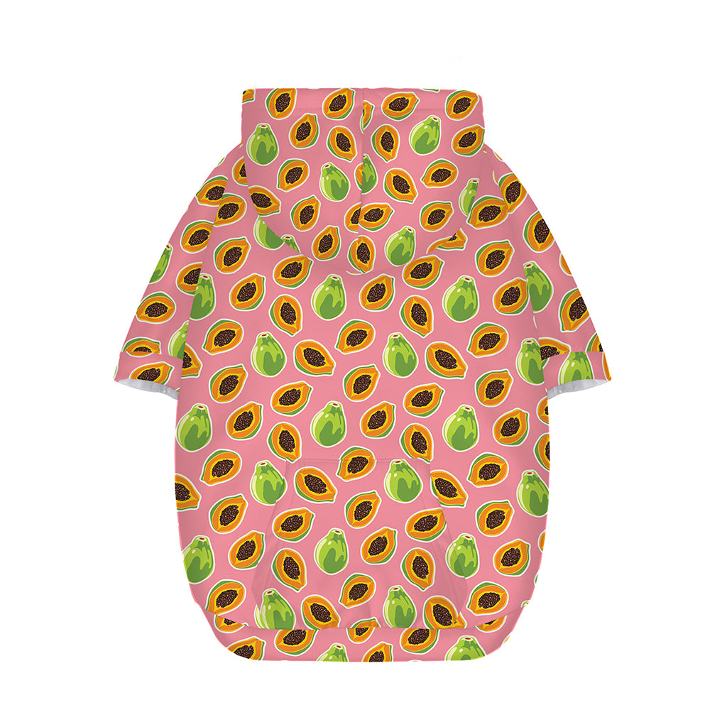 Cute Papaya Pattern Print Dog Zip Up Hoodie