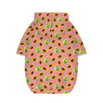 Cute Papaya Pattern Print Dog Zip Up Hoodie