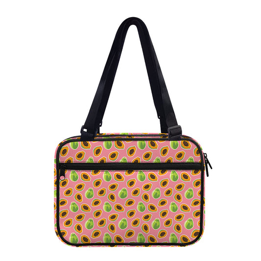 Cute Papaya Pattern Print Double Strap Bible Bag