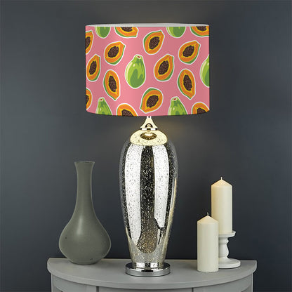 Cute Papaya Pattern Print Drum Lamp Shade