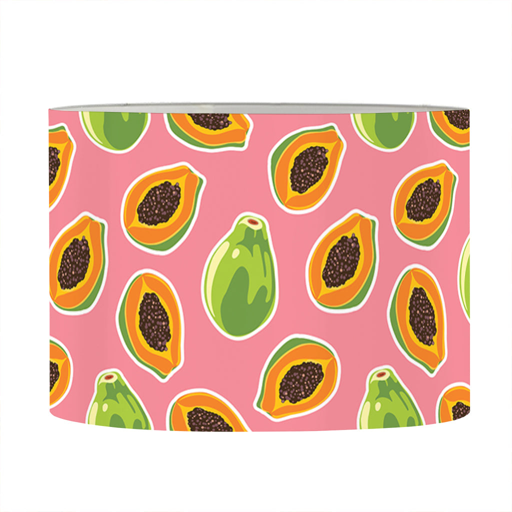 Cute Papaya Pattern Print Drum Lamp Shade