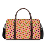 Cute Papaya Pattern Print Duffle Bag