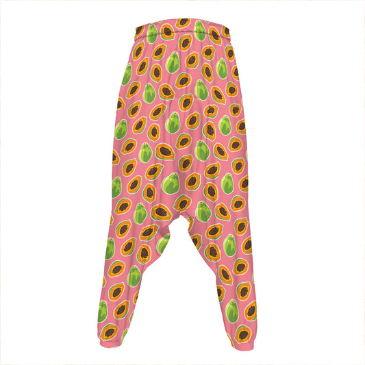 Cute Papaya Pattern Print Hammer Pants