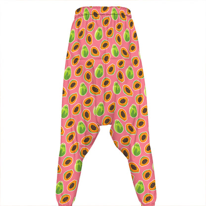Cute Papaya Pattern Print Hammer Pants