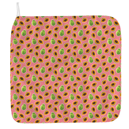 Cute Papaya Pattern Print Hand Towel