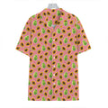 Cute Papaya Pattern Print Hawaiian Shirt