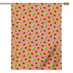 Cute Papaya Pattern Print House Flag