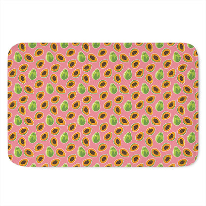 Cute Papaya Pattern Print Indoor Door Mat