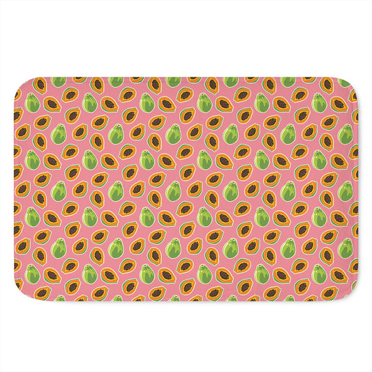 Cute Papaya Pattern Print Indoor Door Mat