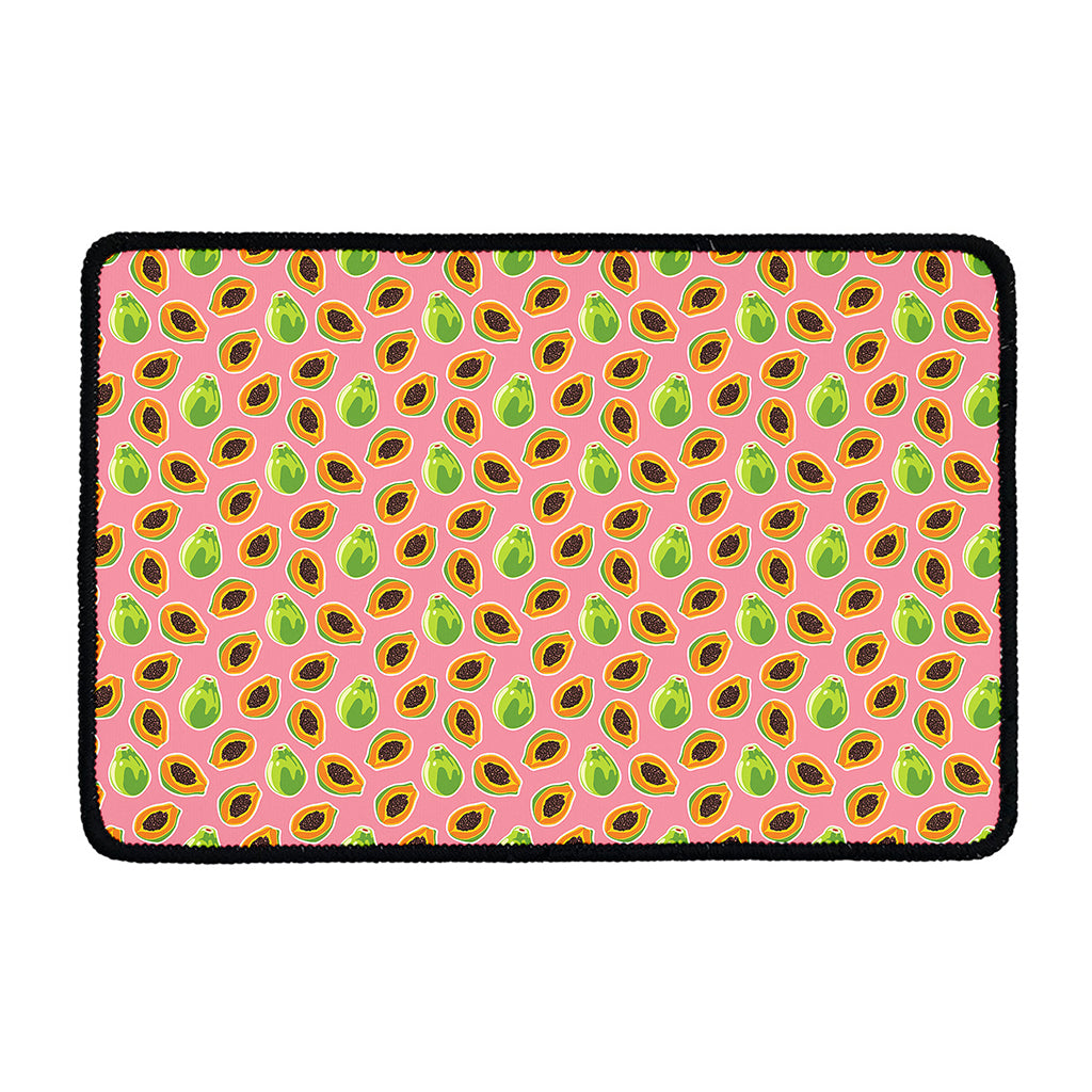Cute Papaya Pattern Print Kitchen Mat