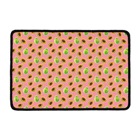 Cute Papaya Pattern Print Kitchen Mat