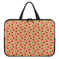 Cute Papaya Pattern Print Laptop Sleeve With Handle