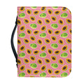 Cute Papaya Pattern Print Leather Bible Cover