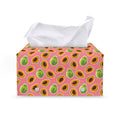 Cute Papaya Pattern Print Leather Tissue Box Cover