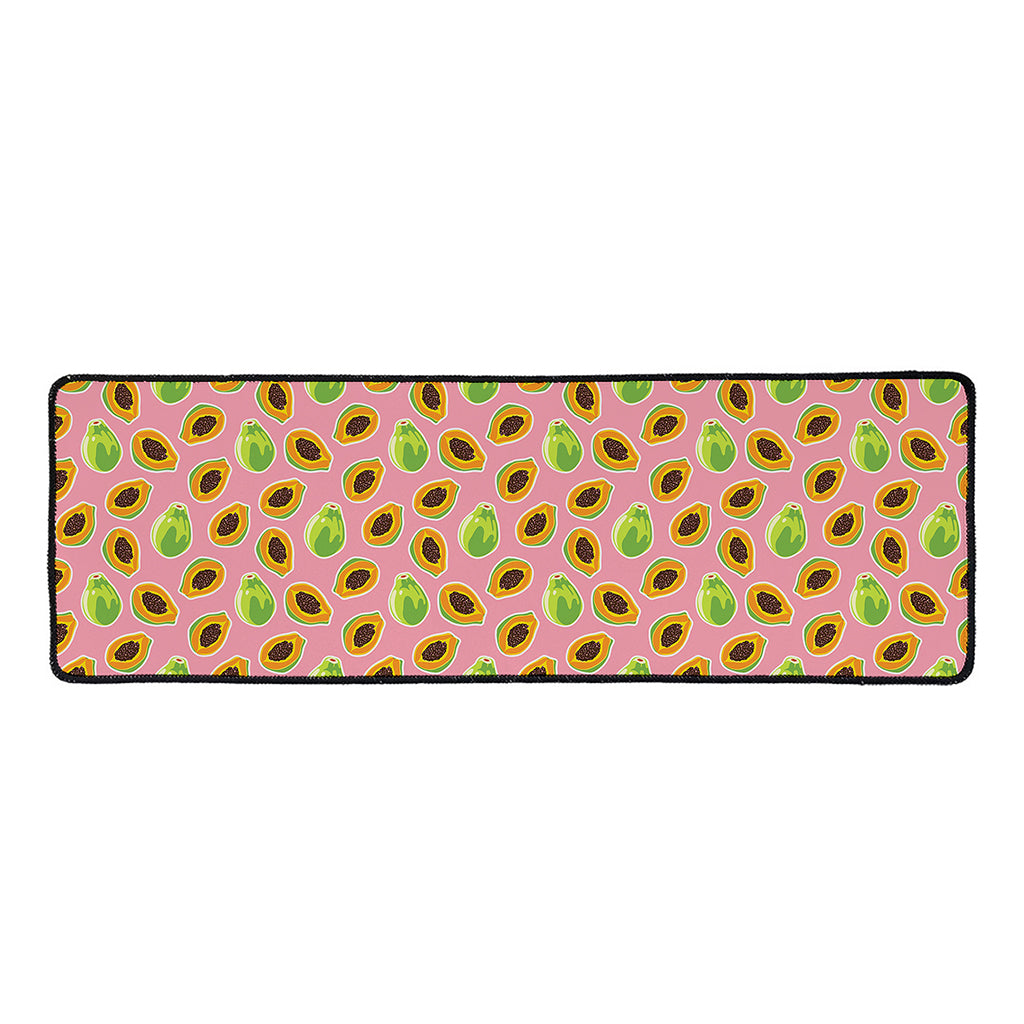 Cute Papaya Pattern Print Long Kitchen Mat