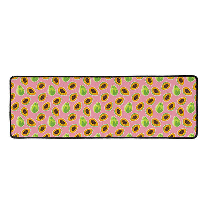 Cute Papaya Pattern Print Long Kitchen Mat