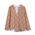 Cute Papaya Pattern Print Long Sleeve Short Coat