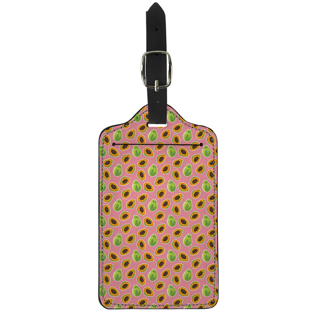 Cute Papaya Pattern Print Luggage Tag
