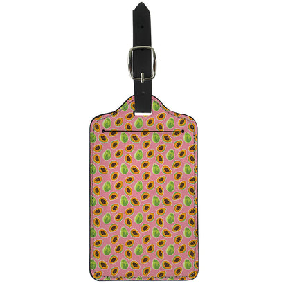 Cute Papaya Pattern Print Luggage Tag