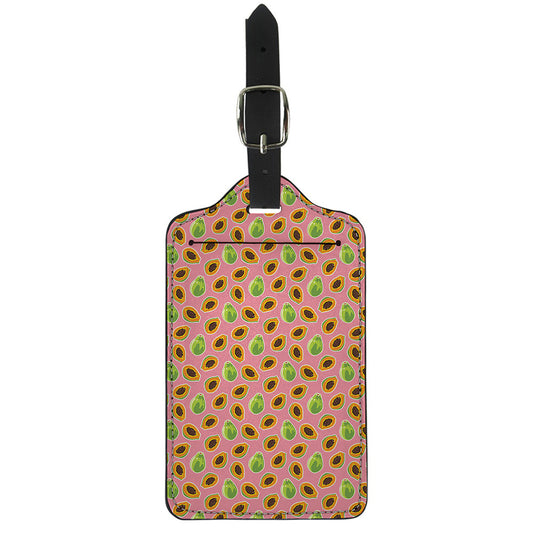 Cute Papaya Pattern Print Luggage Tag