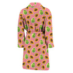 Cute Papaya Pattern Print Men's Bathrobe