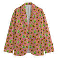 Cute Papaya Pattern Print Men's Blazer