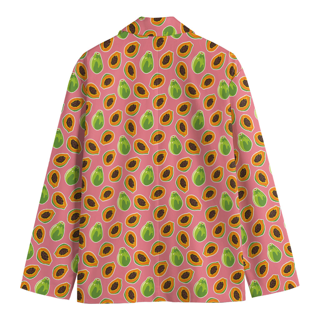 Cute Papaya Pattern Print Men's Blazer