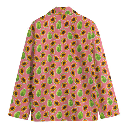 Cute Papaya Pattern Print Men's Blazer