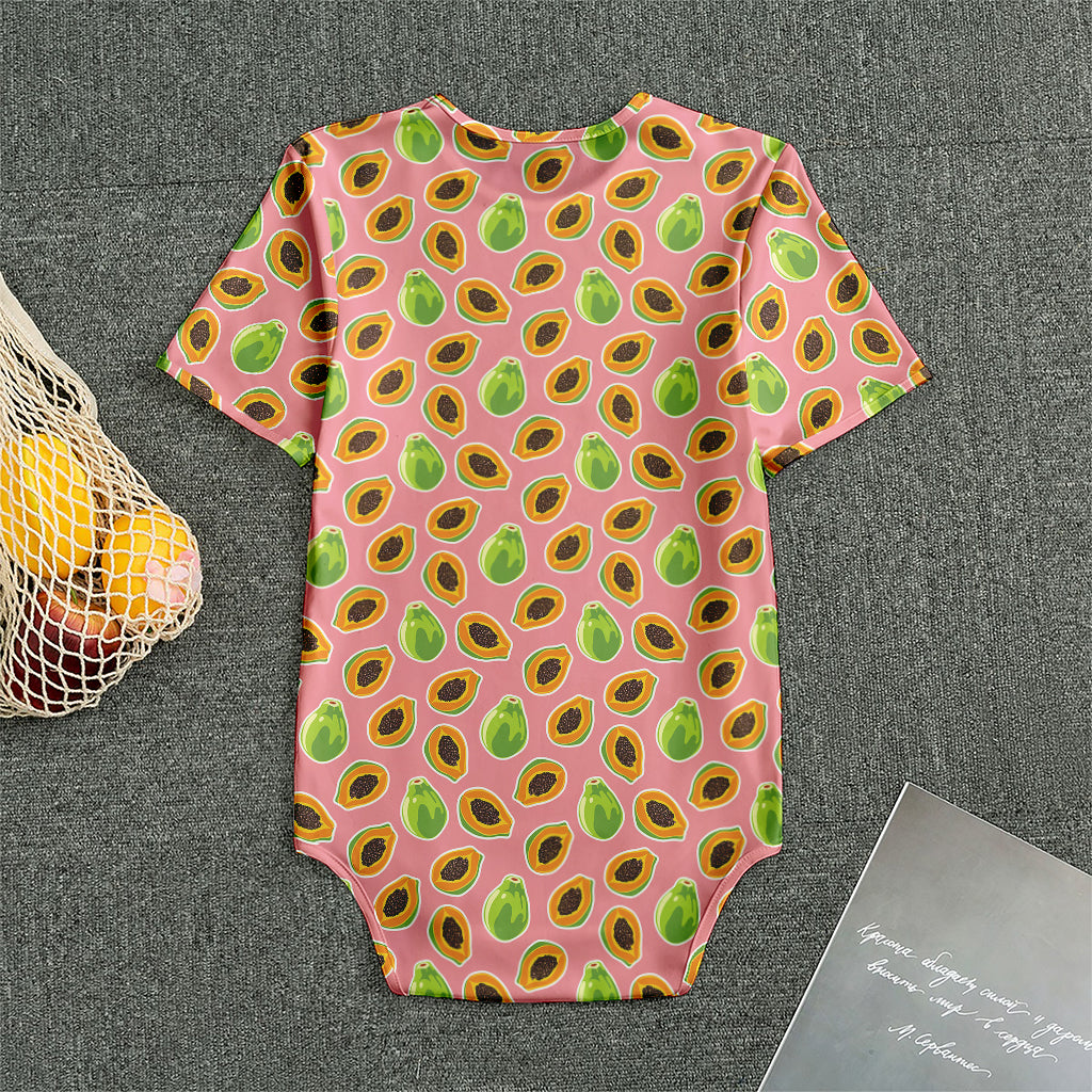 Cute Papaya Pattern Print Men's Bodysuit